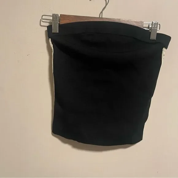 Marled x Olivia Culpo Printed Tape Tube Top in Black- Size XS - Picture 2 of 8